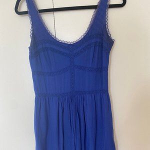 Jack Royal Blue Dress w/ Lace Detail - Size Small
